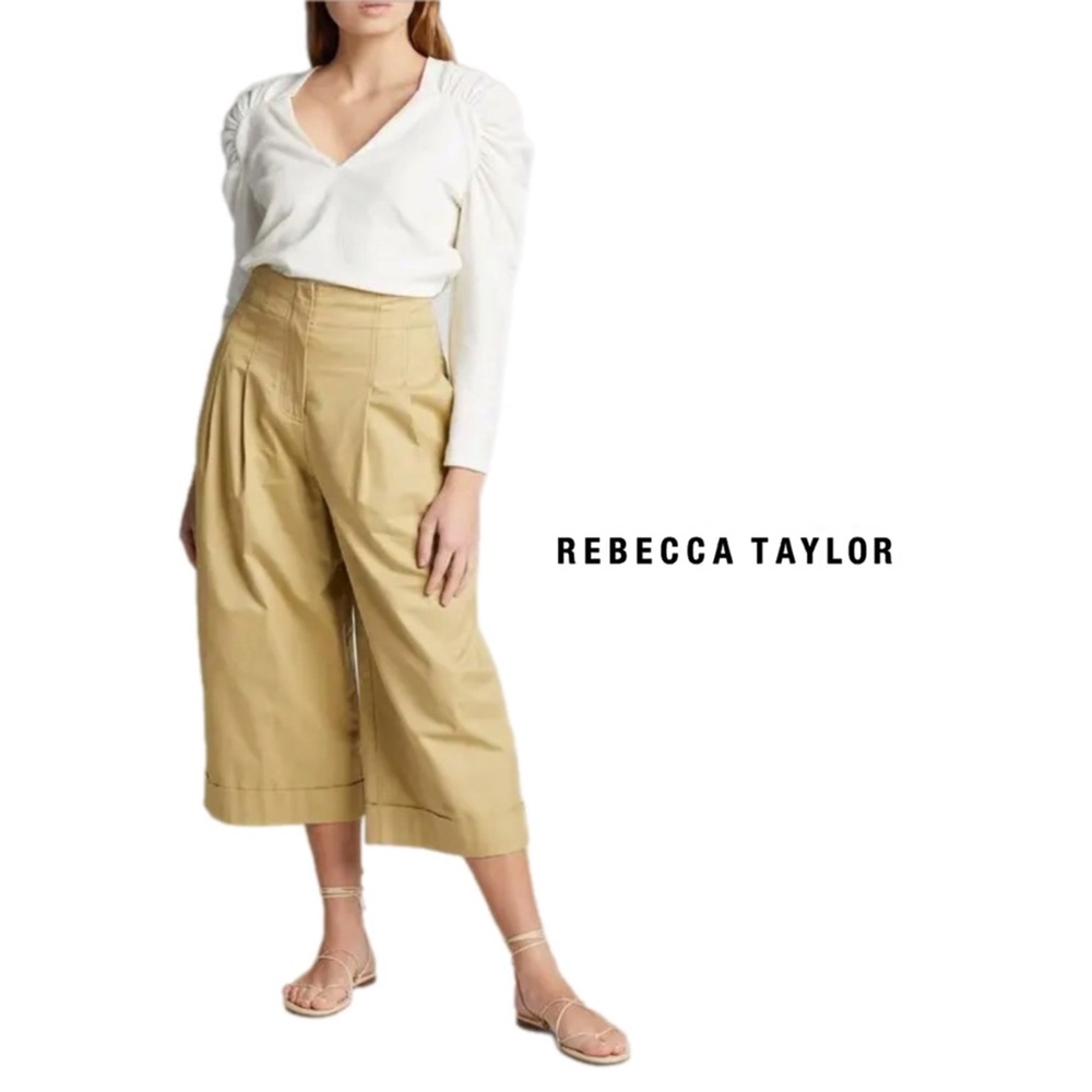NEW Rebecca Taylor knit top with shirred shoulders